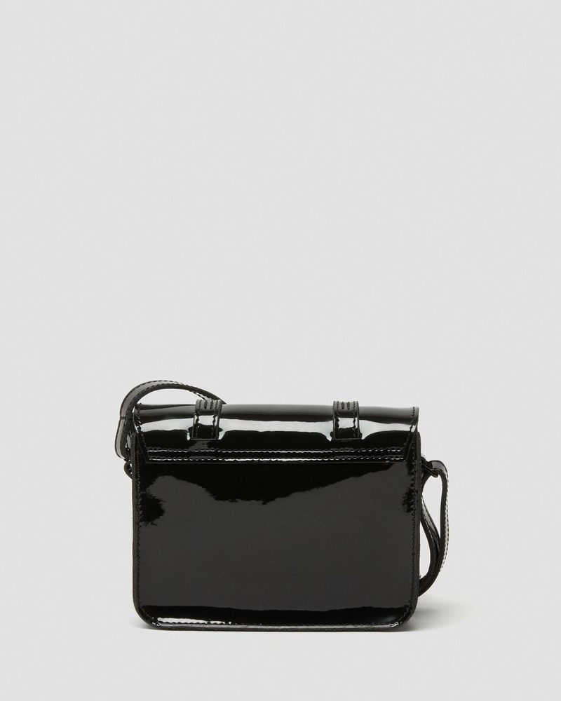 Black Doctor Martens 7 inch Patent Leather Crossbody Bag (Patent Leather) | PX11-A1AL