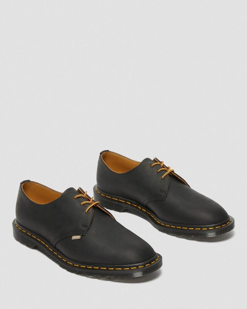 Black Doctor Martens Archie II JJJJound Wyoming Leather Lace Up Shoes (Wyoming) | JU73-Q4AH