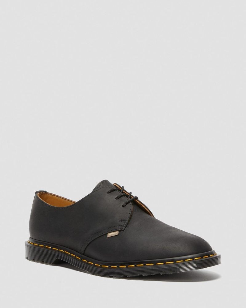 Black Doctor Martens Archie II JJJJound Wyoming Leather Lace Up Shoes (Wyoming) | LH58-S6NU