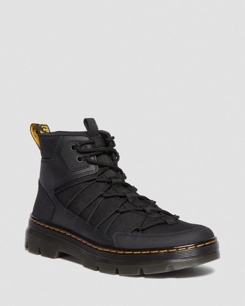 Black Doctor Martens Buwick Extra Tough Lace Up Utility Boots (Ajax+Extra Tough 50/50) | OL67-N3QV