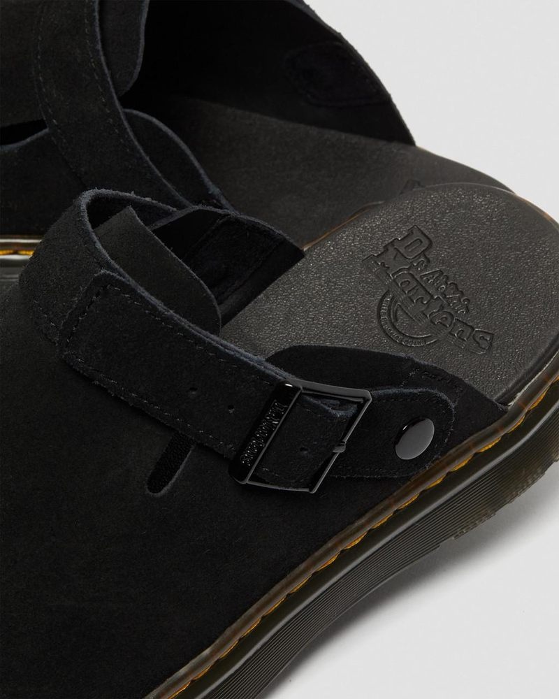 Black Doctor Martens Carlson Suede Casual Slingback Mules (E.H.Suede) | BP51-J7XE