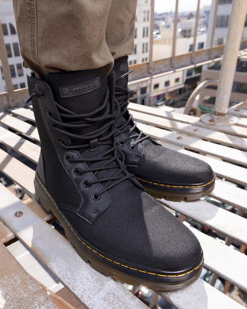 Black Doctor Martens Combs Poly Casual Boots (Extra Tough Poly+Rubbery) | AH97-G7JG