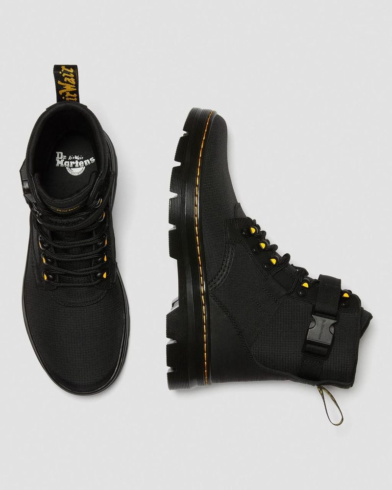 Black Doctor Martens Combs Tech II Poly Casual Boots (Accord+Poly Ripstop) | ED77-J2YW