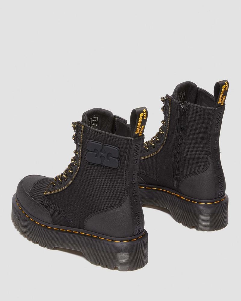 Black Doctor Martens Jadon Boot Ganni Extra Tough Platforms | VC99-H8AM