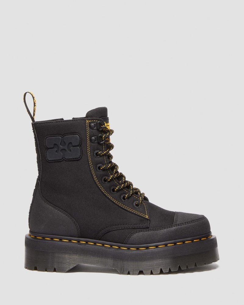 Black Doctor Martens Jadon Boot Ganni Extra Tough Platforms | VC99-H8AM