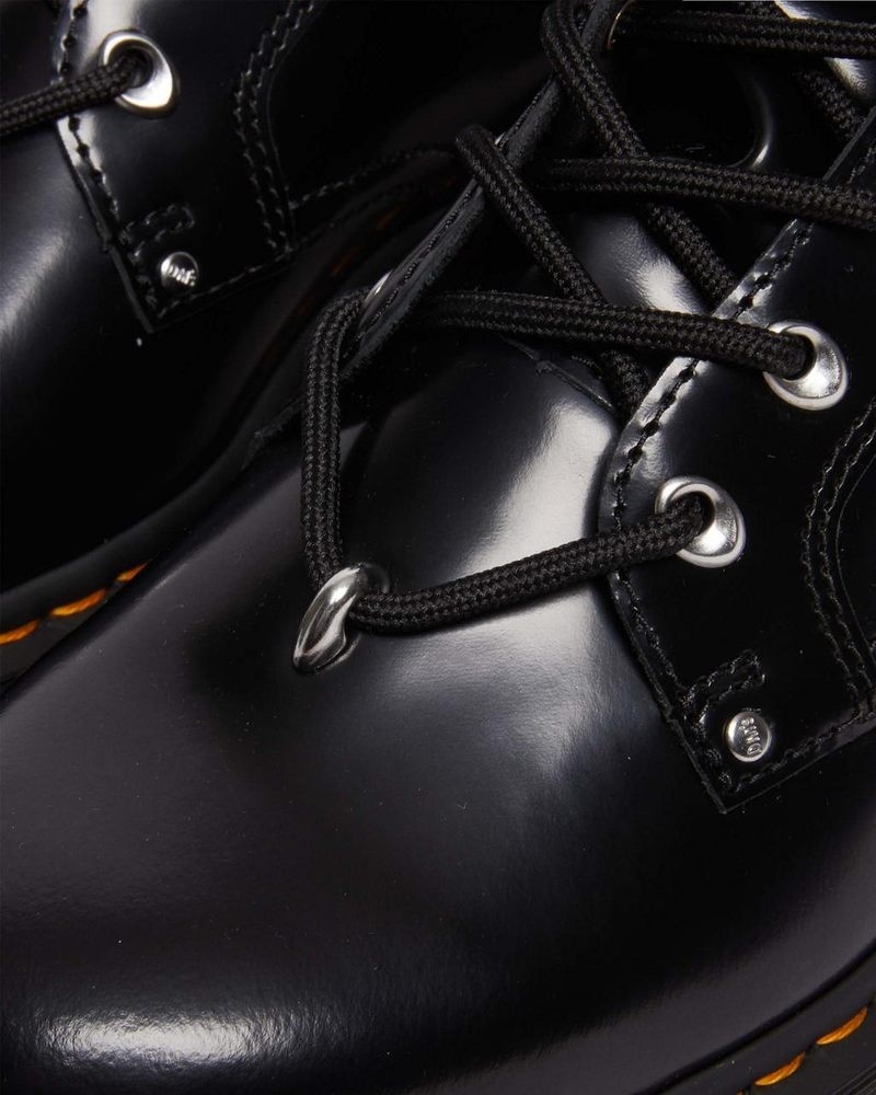 Black Doctor Martens Jadon II Boot Hardware Buttero Leather Platforms (Buttero) | VT92-K5WU