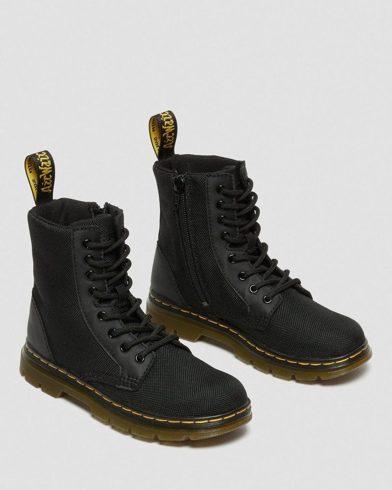 Black Doctor Martens Junior Combs Extra Tough Poly Casual Boots (Extra Tough 50/50+Rubbery) | DG11-K2ZR