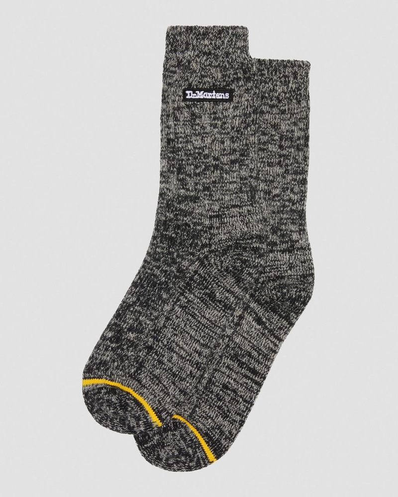 Black Doctor Martens Merino Organic Cotton Blend Socks (Organic Cotton Blend) | BH26-C0AM