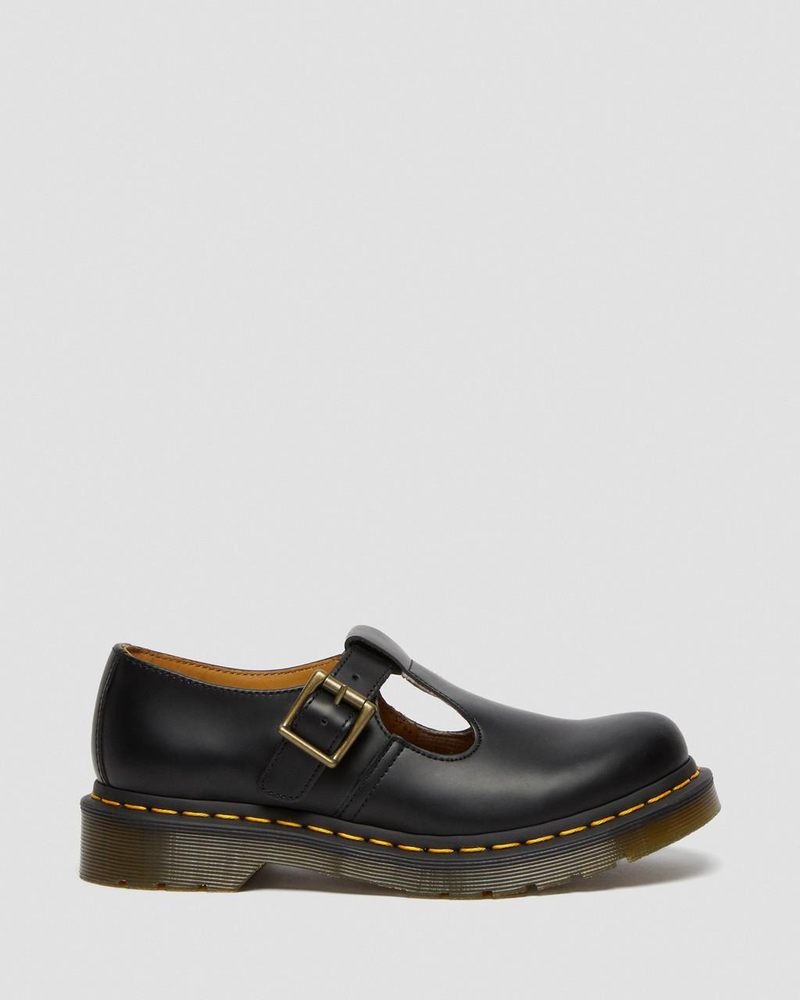 Black Doctor Martens Polley Smooth Leather Mary Janes (Smooth Leather) | VM44-M8FB