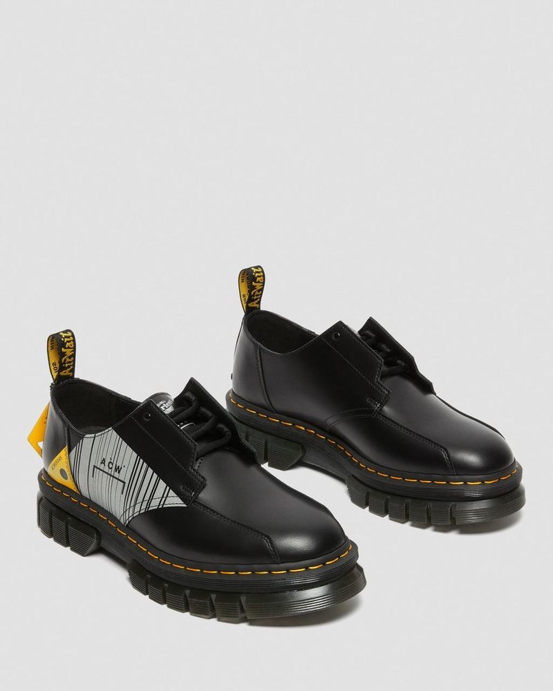 Black Doctor Martens Rikard A-Cold-Wall* Leather Platform Shoes (Smooth Leather) | VQ90-S9FT