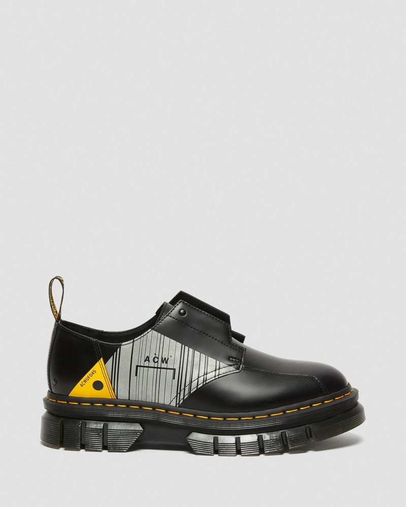 Black Doctor Martens Rikard A-Cold-Wall* Leather Platform Shoes (Smooth Leather) | VQ90-S9FT