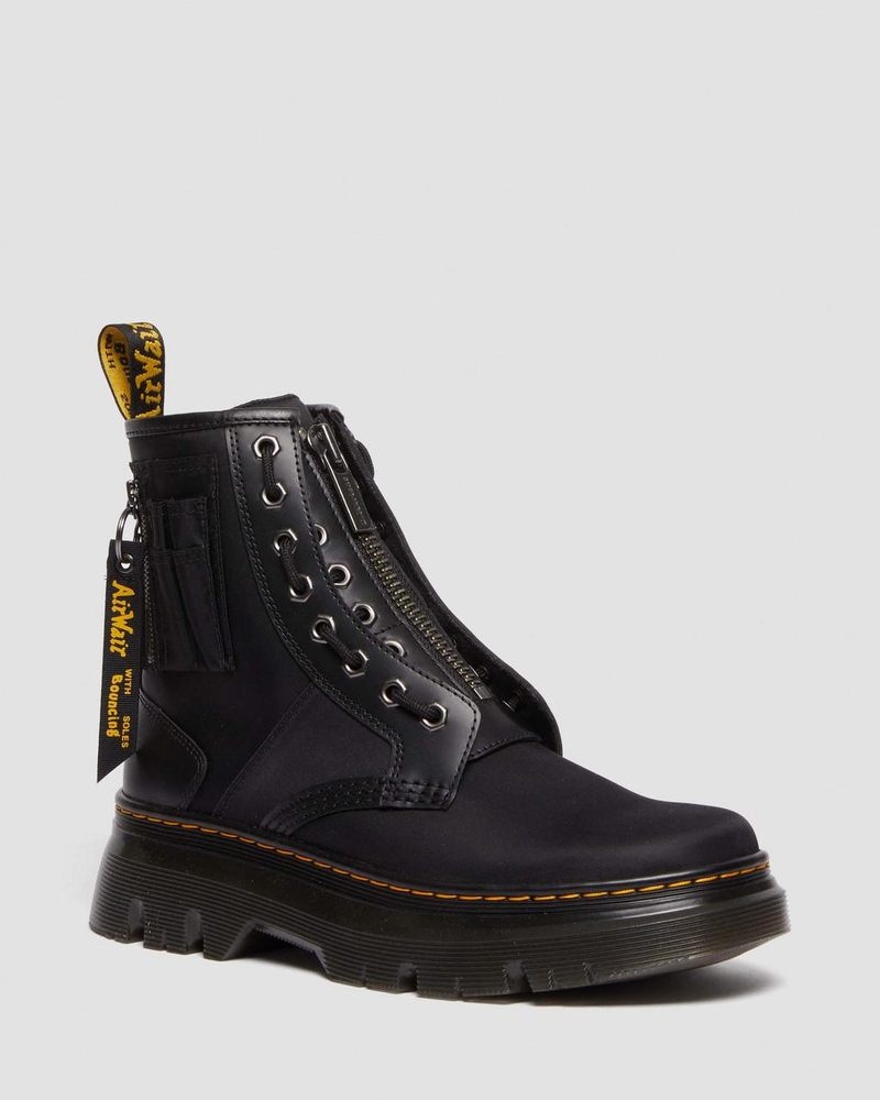 Black Doctor Martens Tarik Alpha Industries Leather & Nylon Utility Boots | QU69-U3WR