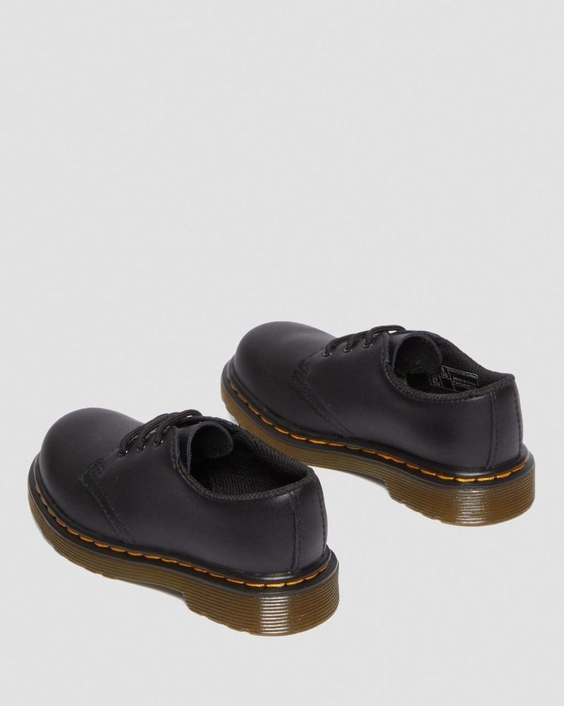 Black Doctor Martens Toddler 1461 Softy T Leather Oxford Shoes (Softy T) | YJ53-H4LX