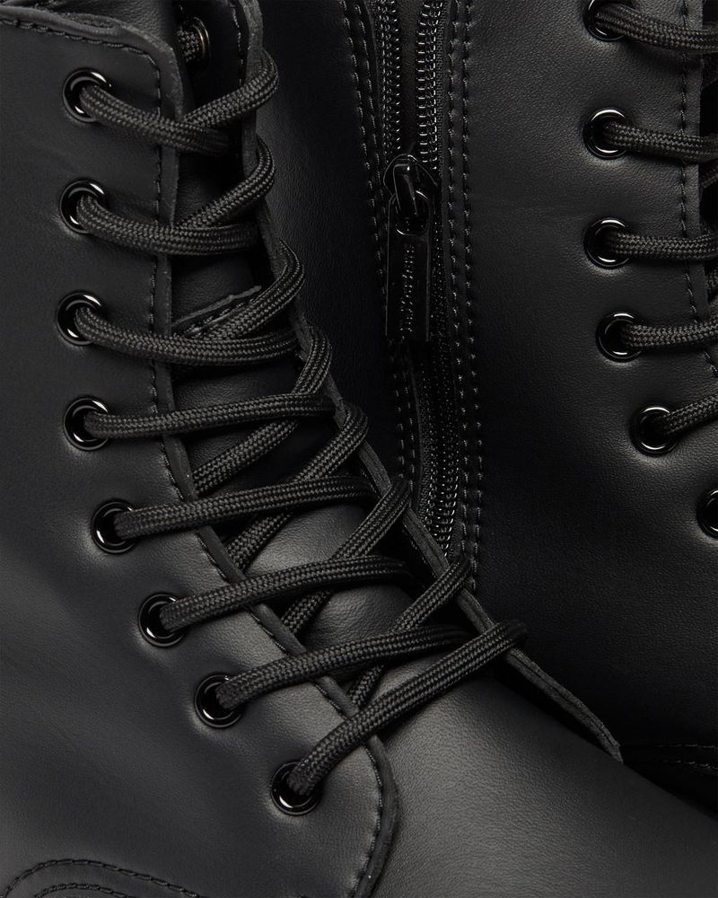 Black Doctor Martens Vegan Jadon II Boot Mono Platforms (Felix Rub Off) | JI83-C5JM