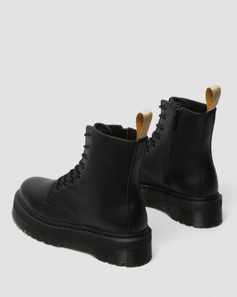 Black Doctor Martens Vegan Jadon II Boot Mono Platforms (Felix Rub Off) | JI83-C5JM