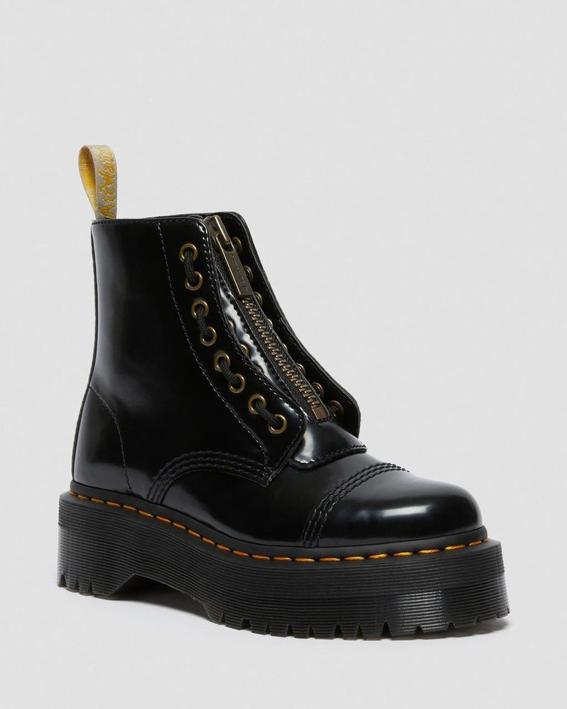 Black Doctor Martens Vegan Sinclair Platform Boots (Oxford) | VE75-B4OI