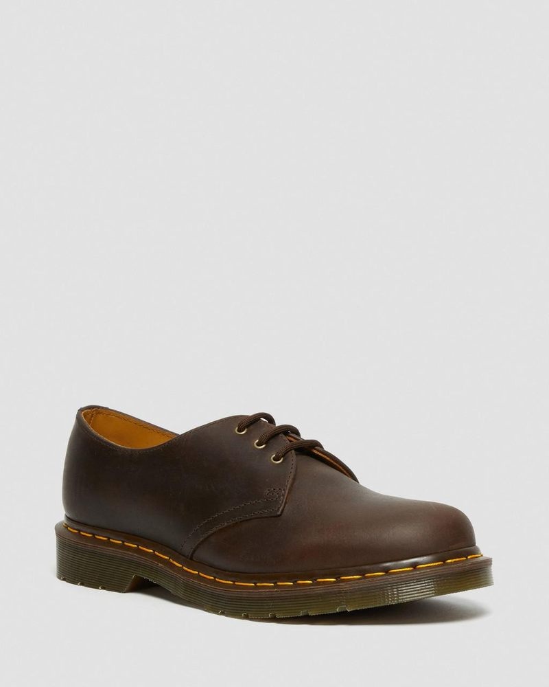 Brown Doctor Martens 1461 Crazy Horse Leather Oxford Shoes (Crazy Horse) | ZC59-E8YS