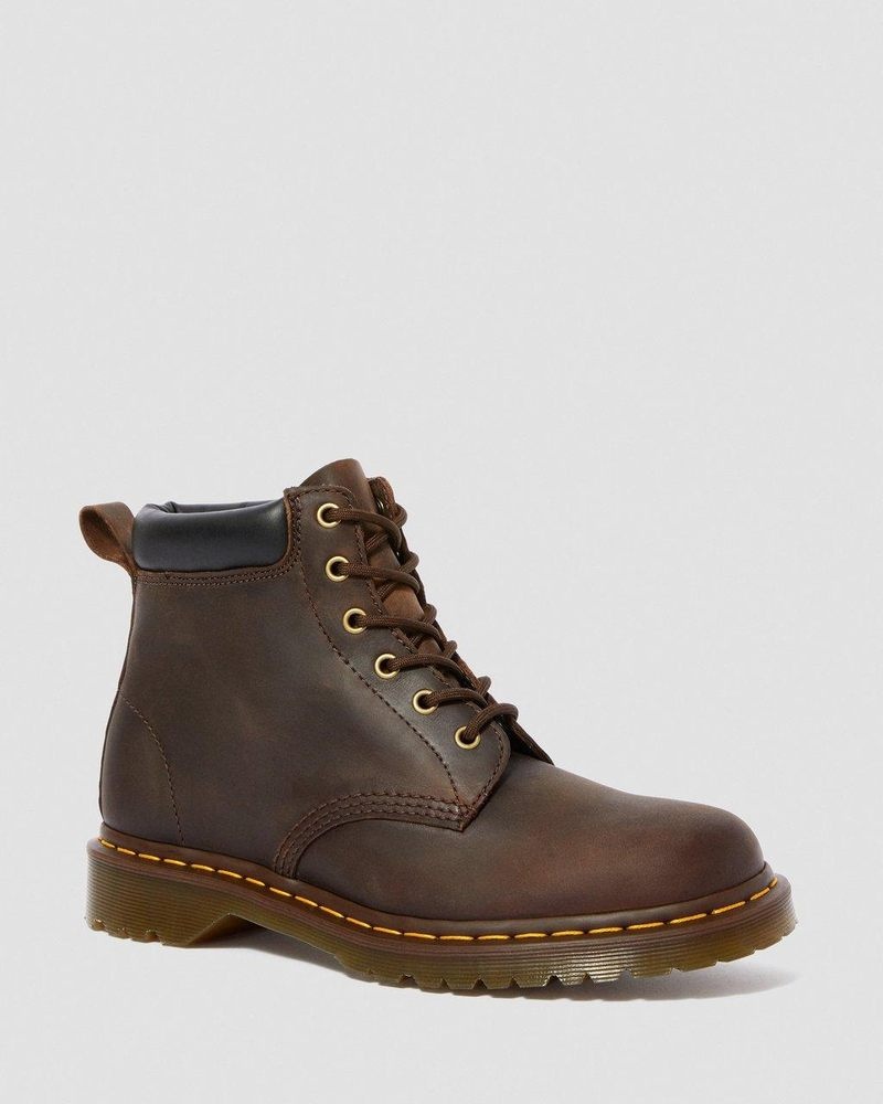 Brown Doctor Martens 939 Ben Boot Crazy Horse Leather Lace Up Boots (Crazy Horse) | OI83-G9BH