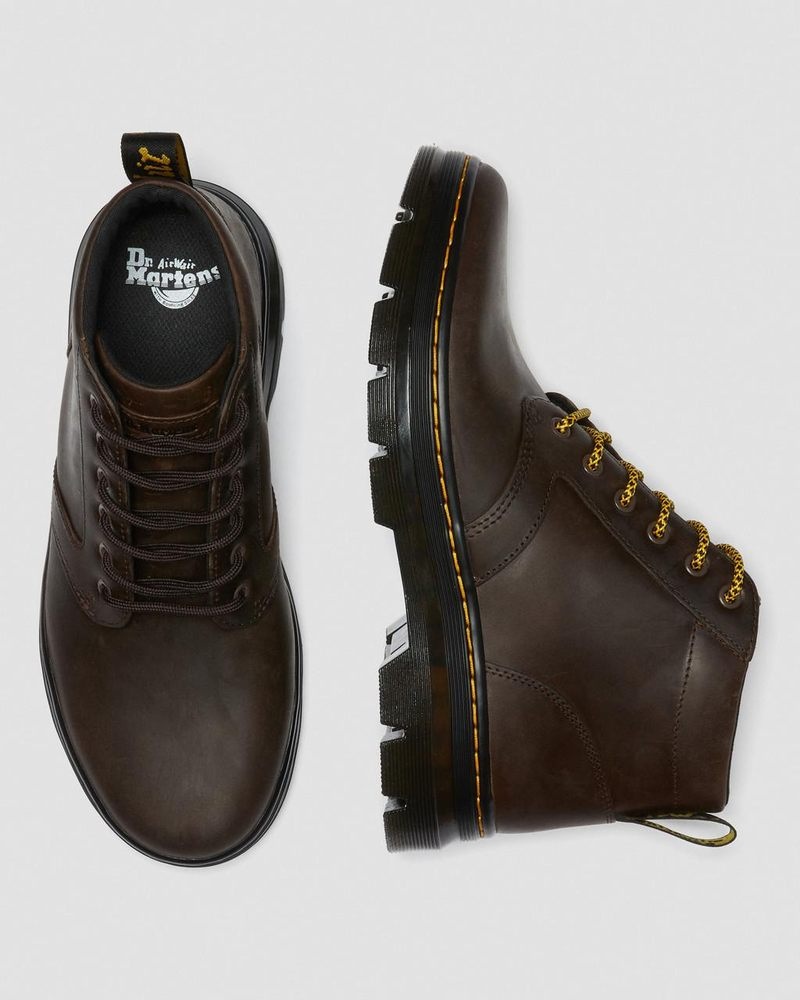 Brown Doctor Martens Bonny Leather Casual Boots (Crazy Horse) | QW75-Y4FZ