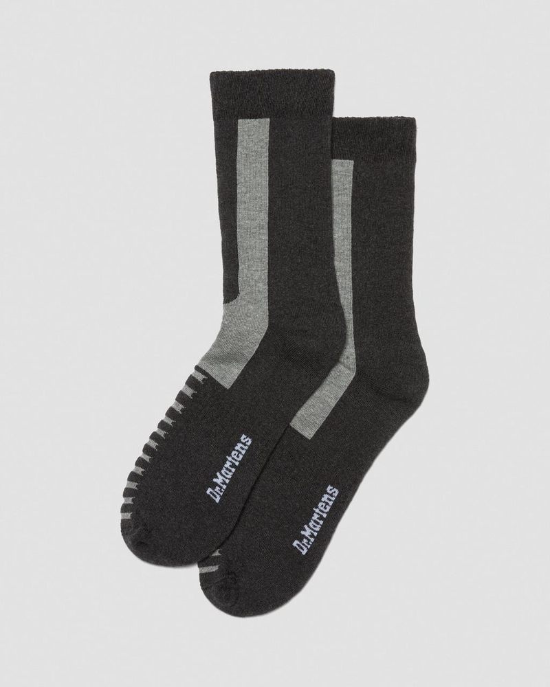 Charcoal Doctor Martens Double Doc Cotton Blend Socks (Cotton Blend) | MY54-R7DR