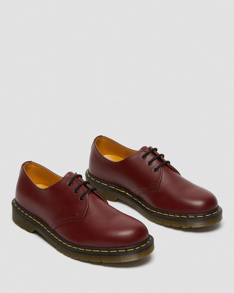 Cherry Red Doctor Martens 1461 Smooth Leather Oxford Shoes (Smooth Leather) | XW32-T7VE