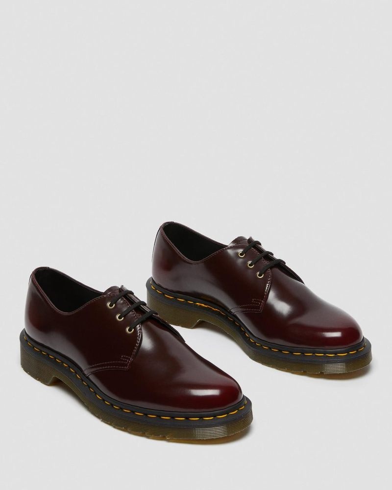 Cherry Red Doctor Martens Vegan 1461 Oxford Shoes (Oxford Rub Off) | SE92-Q9YF