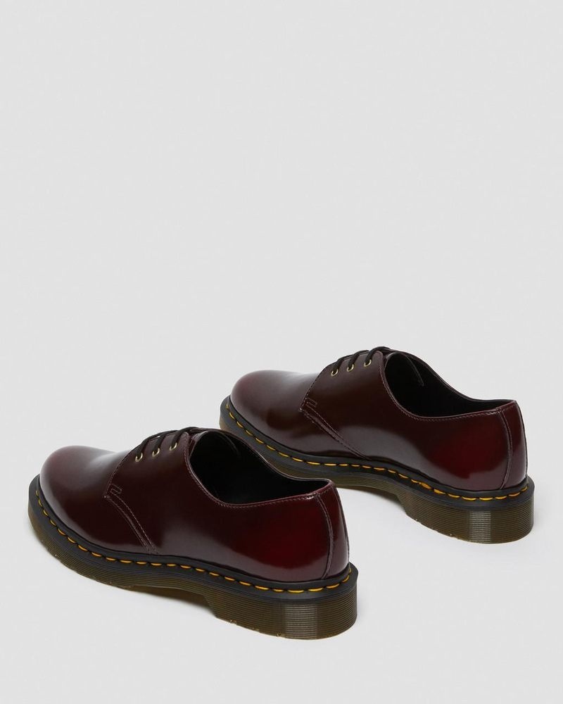 Cherry Red Doctor Martens Vegan 1461 Oxford Shoes (Oxford Rub Off) | SE92-Q9YF