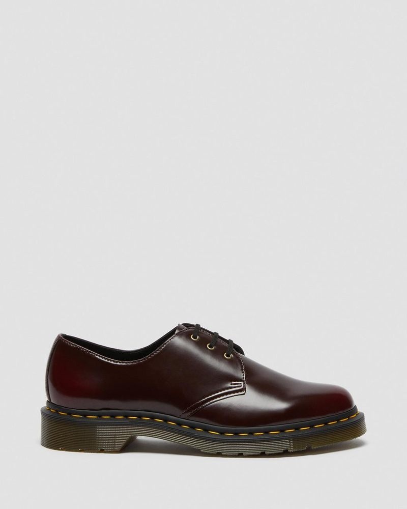 Cherry Red Doctor Martens Vegan 1461 Oxford Shoes (Oxford Rub Off) | SE92-Q9YF