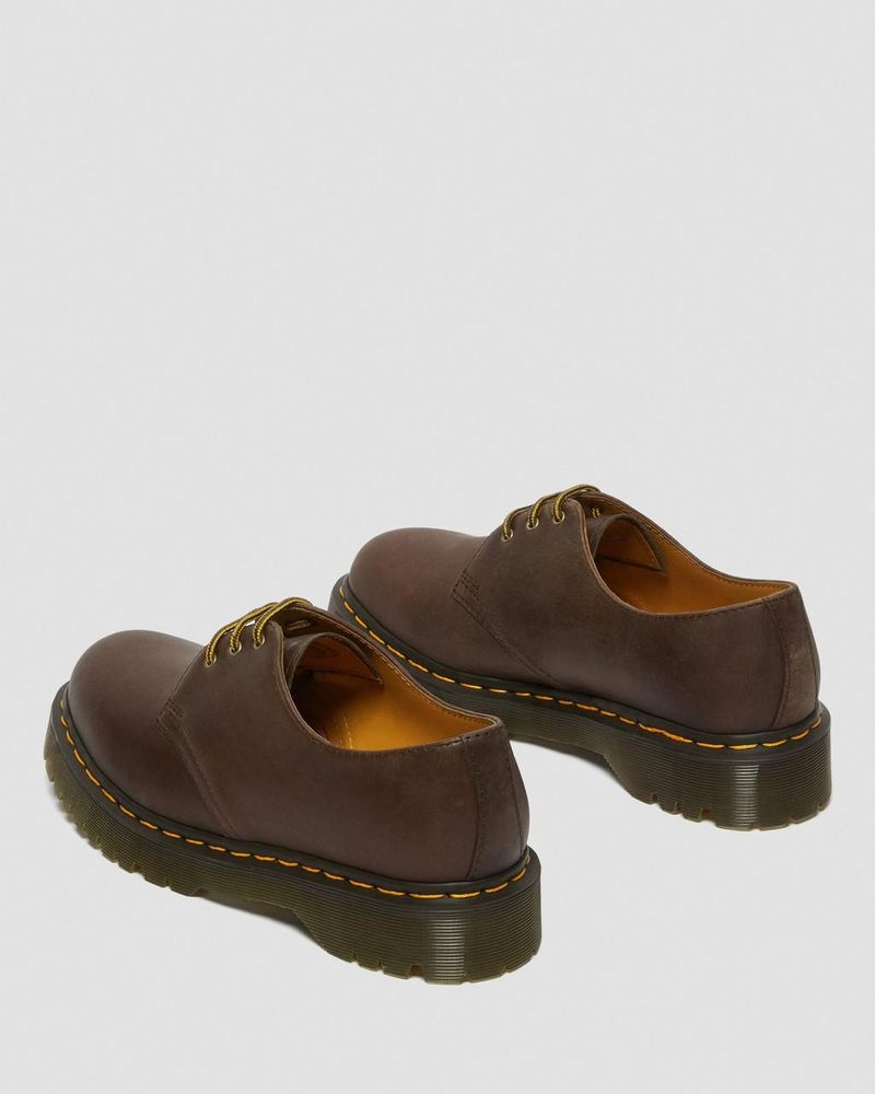 Dark Brown Doctor Martens 1461 Bex Crazy Horse Leather Oxford Shoes (Crazy Horse) | PC25-X5JR