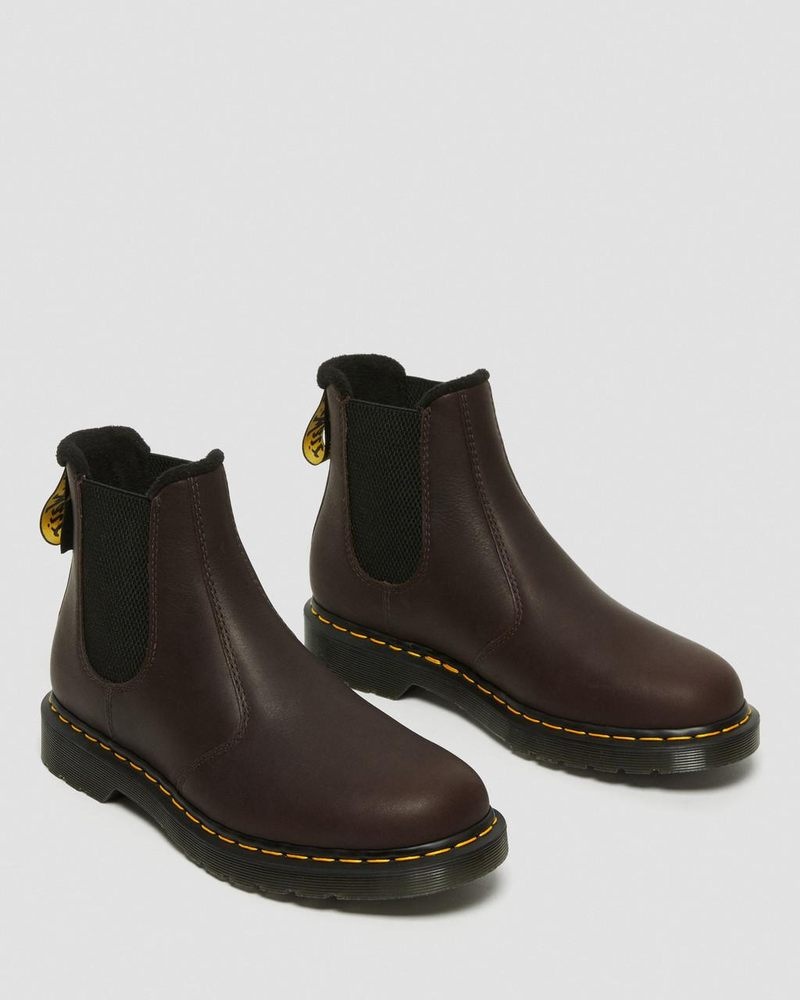 Dark Brown Doctor Martens 2976 Warmwair Leather Chelsea Boots (Valor Wp) | SF45-P6HV