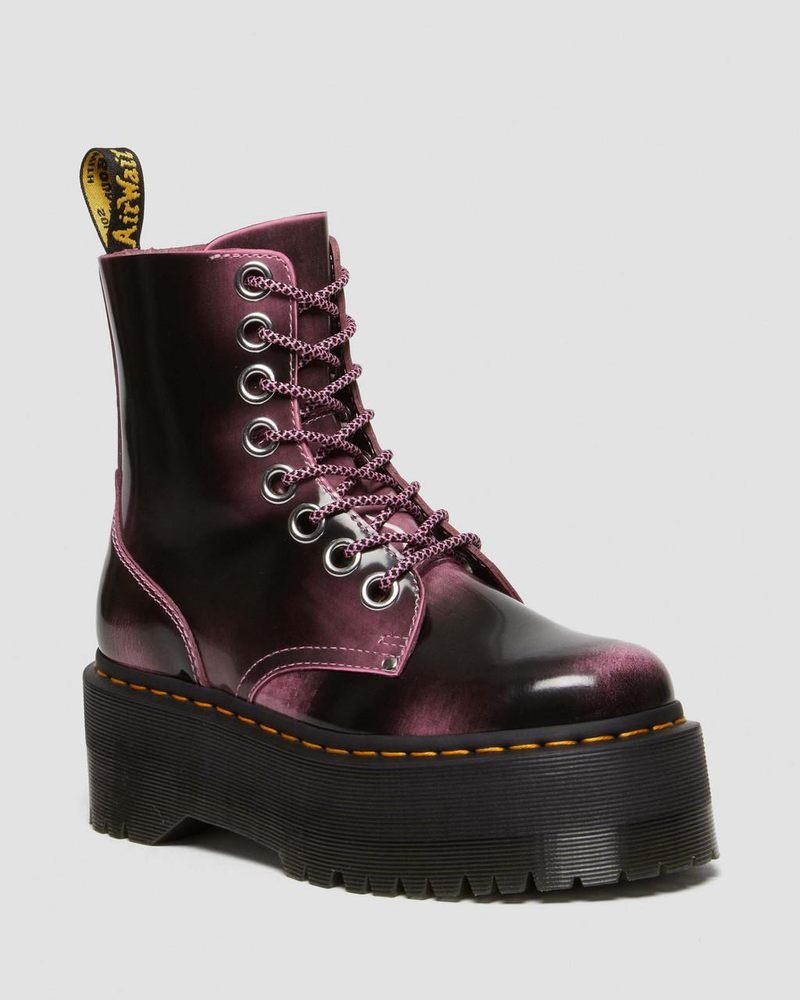 Fondant Pink Doctor Martens Jadon Max Boot Distressed Leather Platforms (Arcadia) | KT64-L8KE