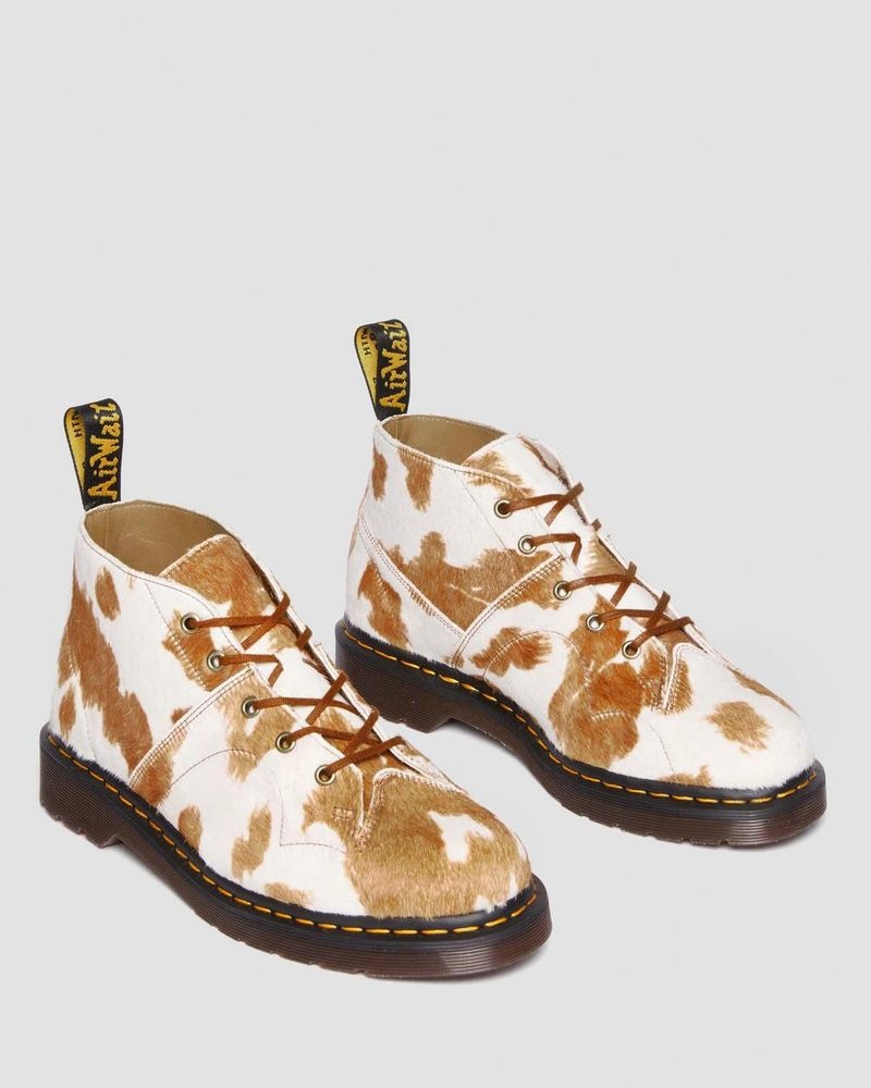 Jersey Cow Print Doctor Martens Church Hair-On Cow Print Monkey Boots (Hair On) | AA14-W5BE