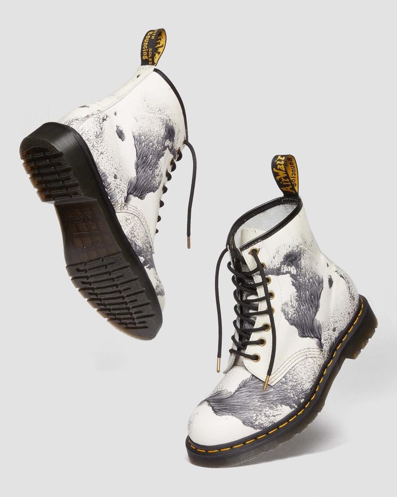 Multi Doctor Martens 1460 Tate 'Decalcomania' Backhand Leather Lace Up Boots (Backhand) | JL32-Z5OS