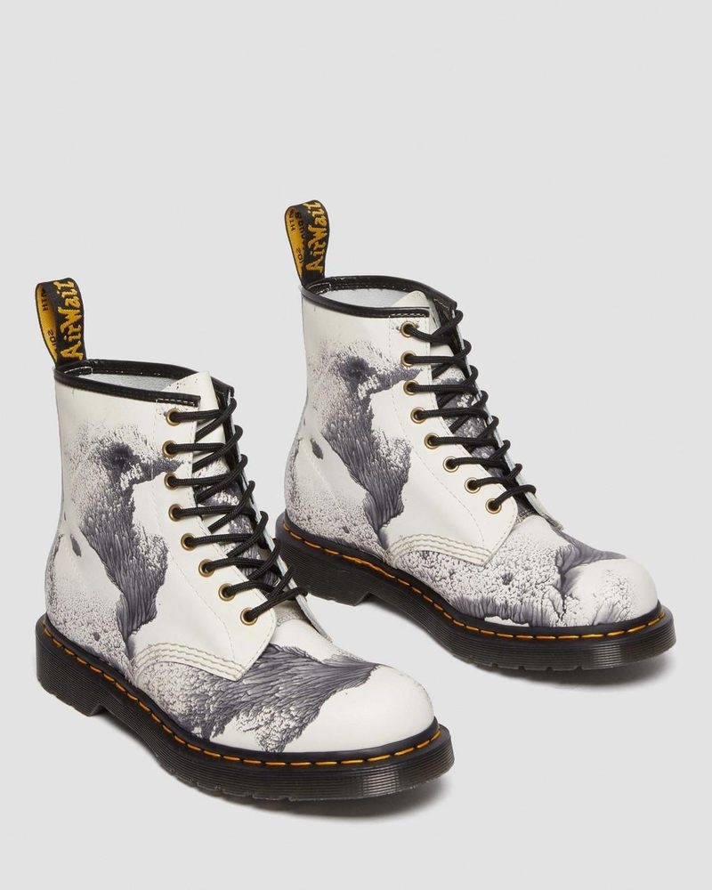 Multi Doctor Martens 1460 Tate 'Decalcomania' Backhand Leather Lace Up Boots (Backhand) | ZU06-Y2CR