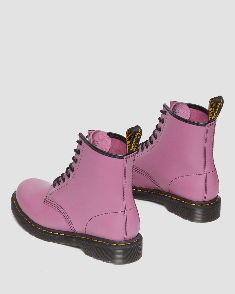 Muted Purple Doctor Martens 1460 Smooth Leather Lace Up Boots (Smooth Leather) | HN12-Z1TR