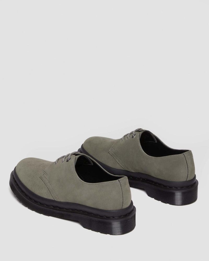 NICKEL GREY Doctor Martens 1461 Milled Nubuck Oxford Shoes (Milled Nubuck Wp) | HK14-X2SQ