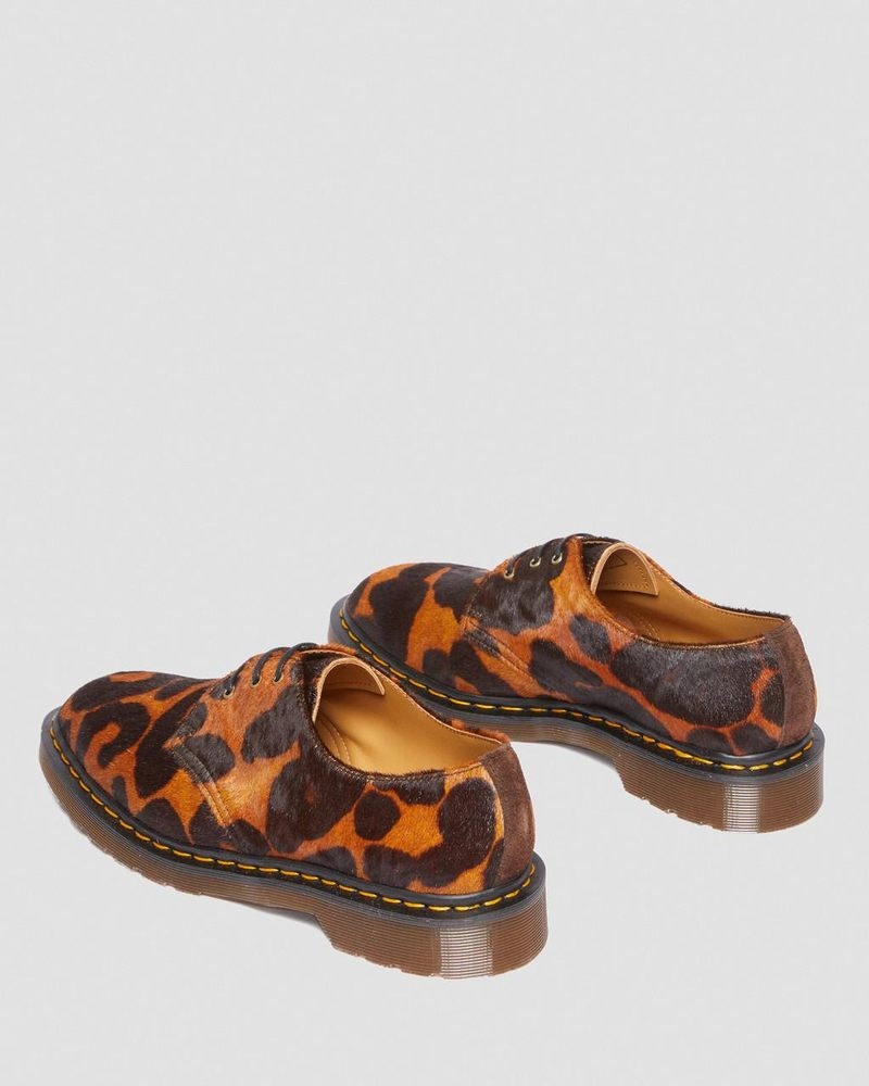 Ocelot Doctor Martens 1461 Made in England Hair On Oxford Shoes (Hair On) | VU00-W3PO