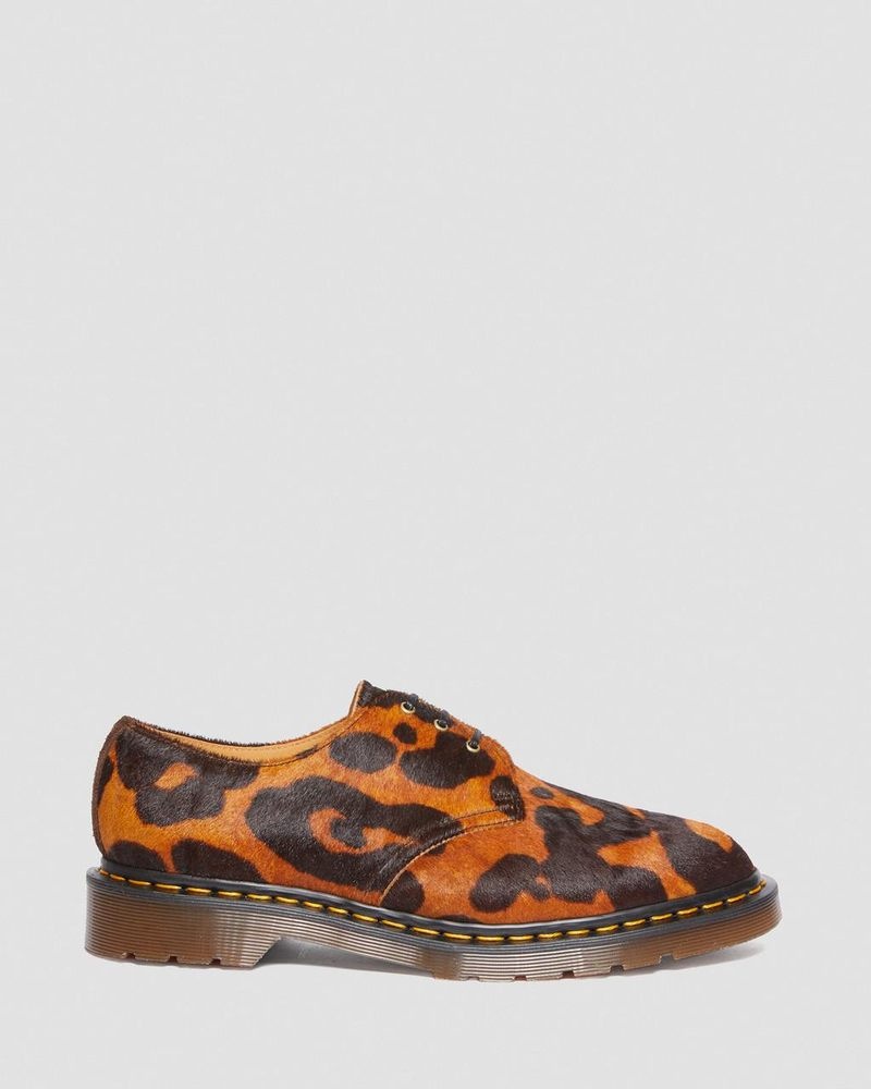 Ocelot Doctor Martens 1461 Made in England Hair On Oxford Shoes (Hair On) | VU00-W3PO