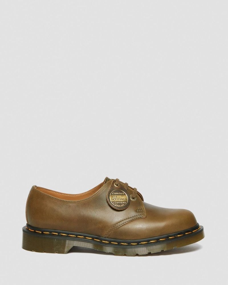 Olive Doctor Martens 1461 Made in England Denver Leather Oxford Shoes (Denver Veg Tan) | DC42-Z2GY