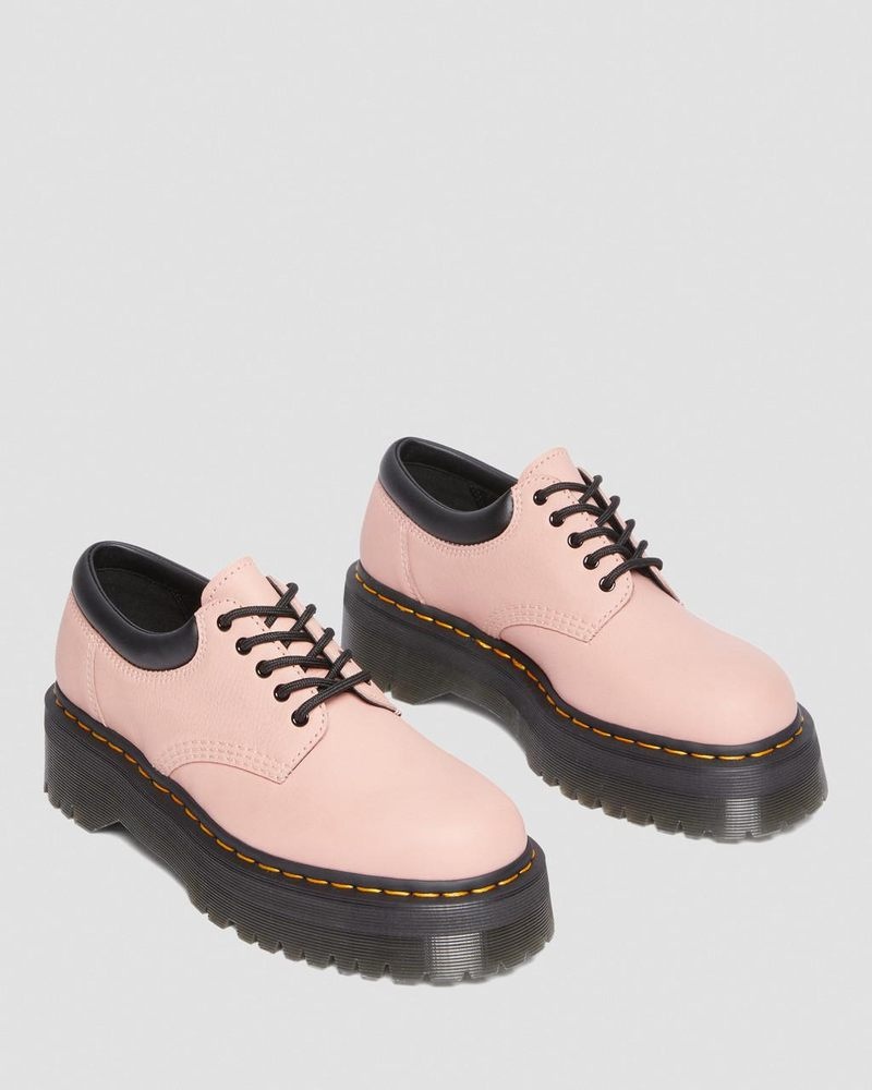 Peach Beige Doctor Martens 8053 Pisa Leather Platform Casual Shoes (Pisa) | RD46-S9MA