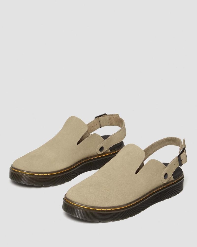 Savannah Tan Doctor Martens Carlson Suede Casual Slingback Mules (E.H.Suede) | DT03-F8QB