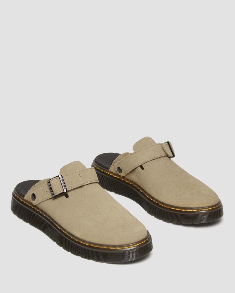 Savannah Tan Doctor Martens Carlson Suede Casual Slingback Mules (E.H.Suede) | DT03-F8QB