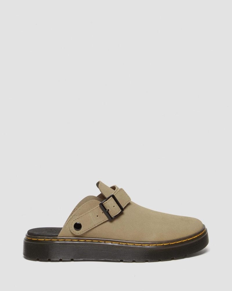 Savannah Tan Doctor Martens Carlson Suede Casual Slingback Mules (E.H.Suede) | DT03-F8QB