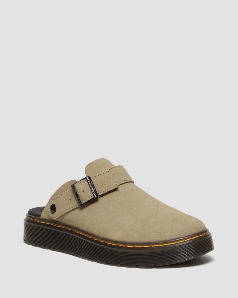 Savannah Tan Doctor Martens Carlson Suede Casual Slingback Mules (E.H.Suede) | DT03-F8QB