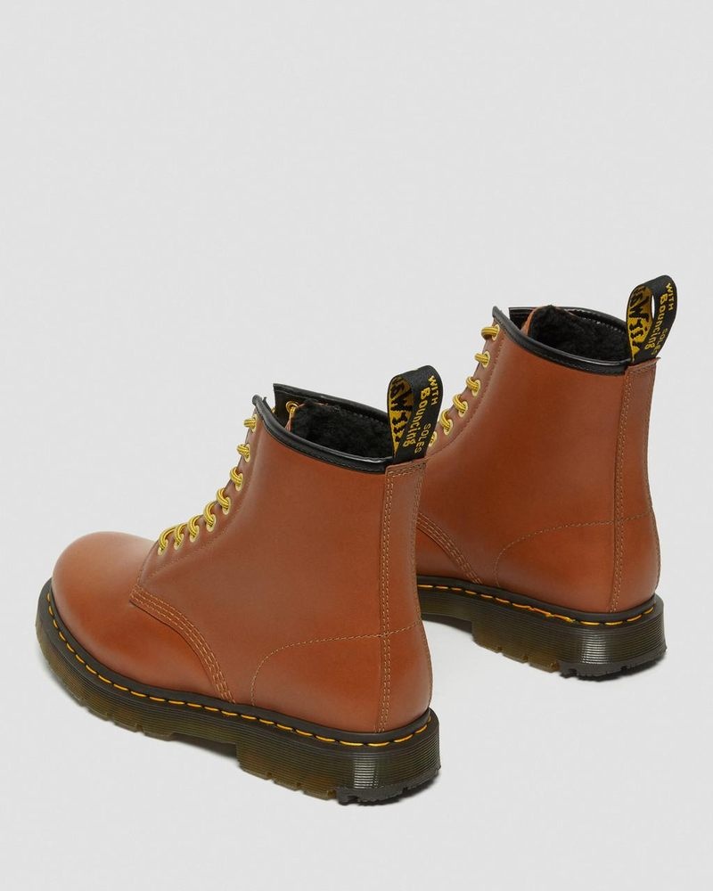 TAN Doctor Martens 1460 DM's Wintergrip Leather Lace Up Boots (Blizzard Wp) | LT23-T0UI