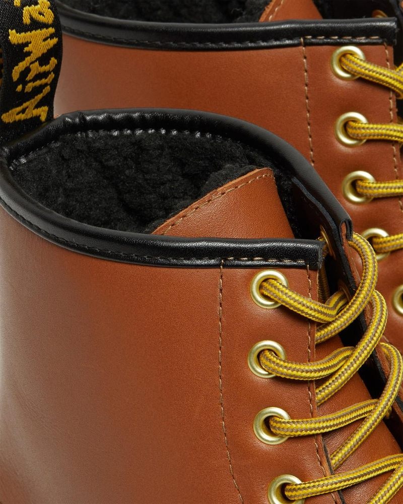 TAN Doctor Martens 1460 DM's Wintergrip Leather Lace Up Boots (Blizzard Wp) | LT23-T0UI