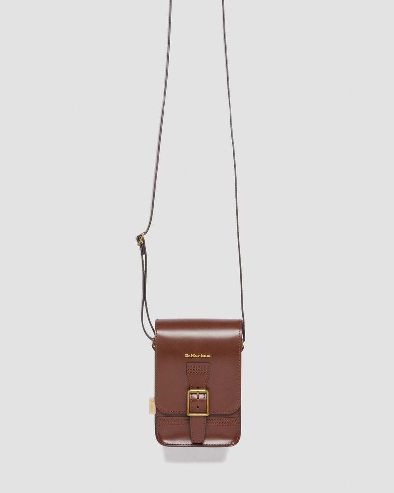 TAN Doctor Martens Vegan Norfolk Vertical Crossbody Bag (Norfolk Vegan) | HN45-U9EY