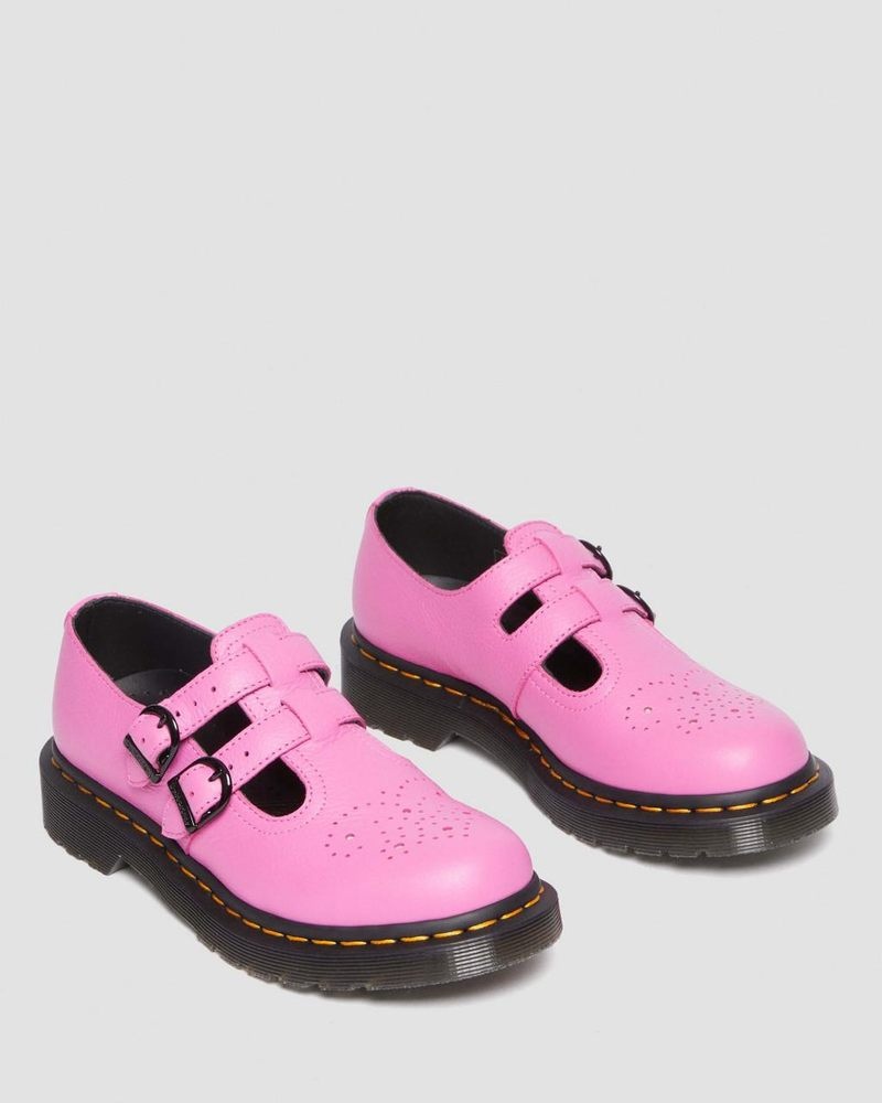 Thrift Pink Doctor Martens 8065 Virginia Leather Mary Jane Shoes (Virginia) | VR10-O4OO