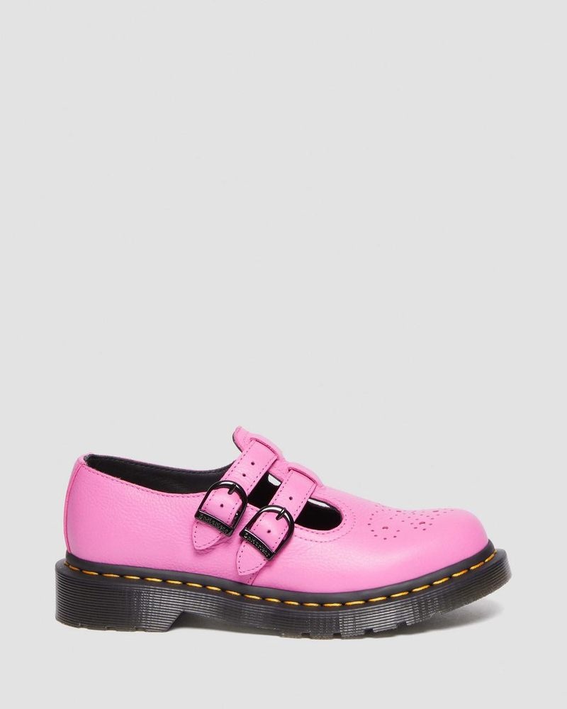 Thrift Pink Doctor Martens 8065 Virginia Leather Mary Jane Shoes (Virginia) | VR10-O4OO