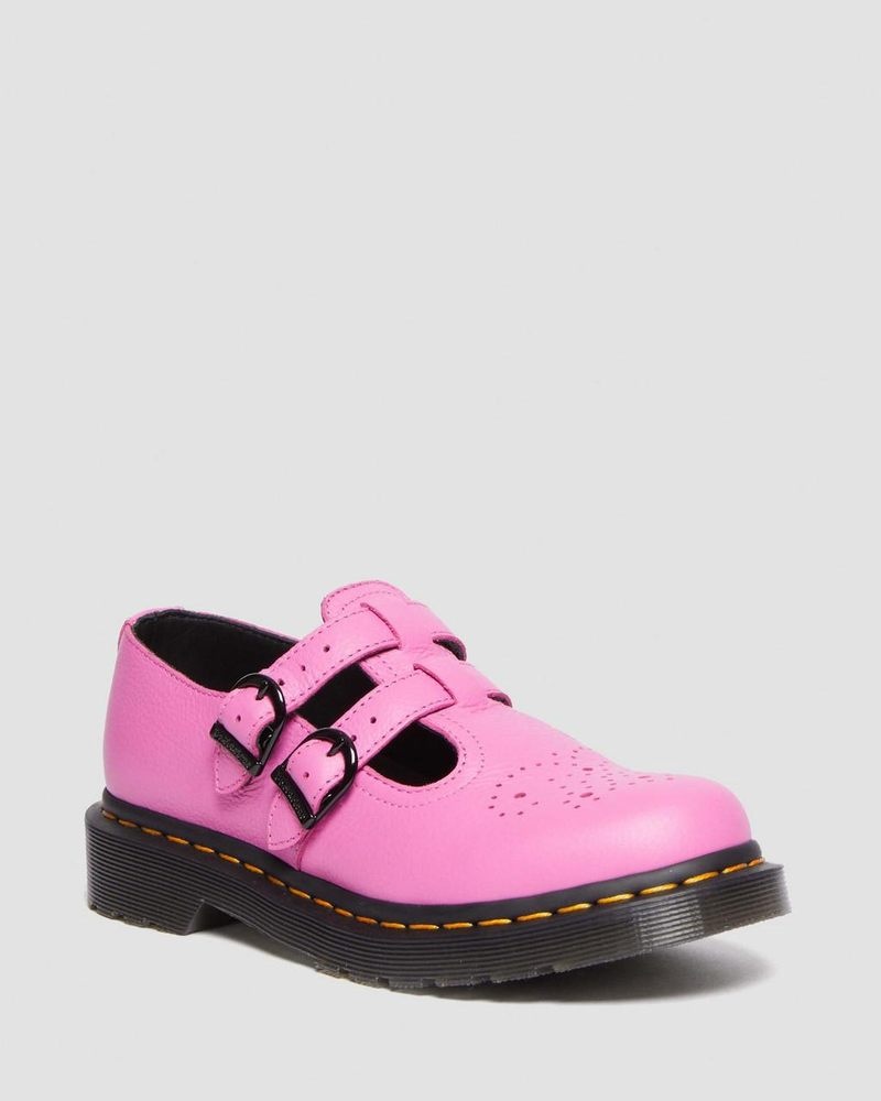 Thrift Pink Doctor Martens 8065 Virginia Leather Mary Jane Shoes (Virginia) | VR10-O4OO